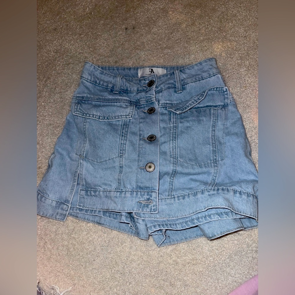 Flying angel denim skort